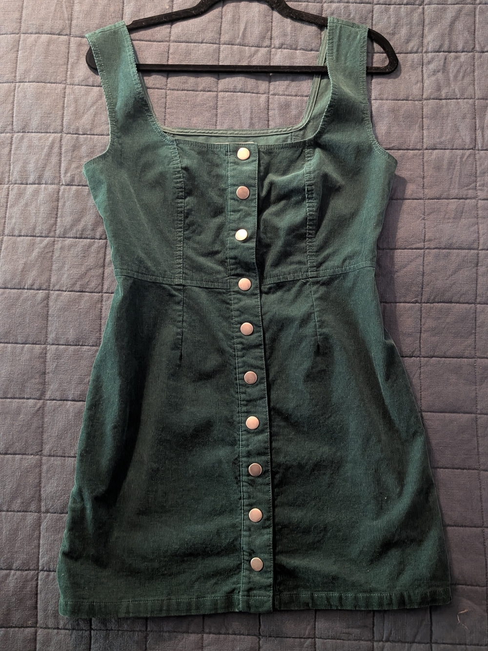 Urban Outfitters Teal Corduroy Mini Dress